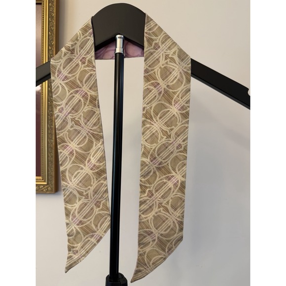 Coach Accessories - Coach Signature Reversible Silk Skinny Scarf